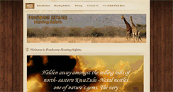 Desktop Screenshot of pondwanesafaris.com